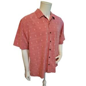 TOMMY BAHAMA Size Large 100% Silk Mens Pocket Shirt